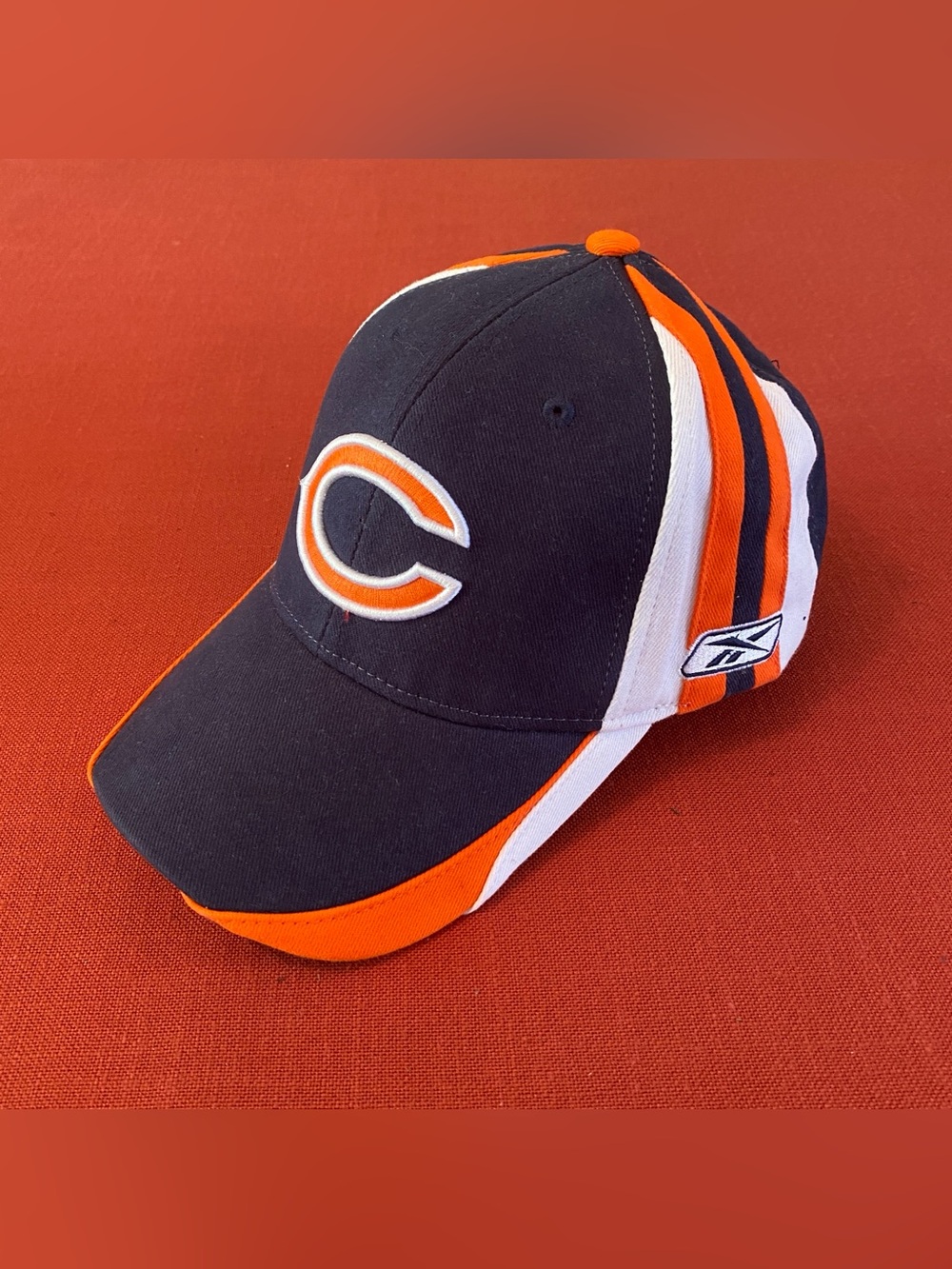 Chicago Bears NFL Reebok RBK Baseball Cap Hat Blue Orange White Adjustable EUC